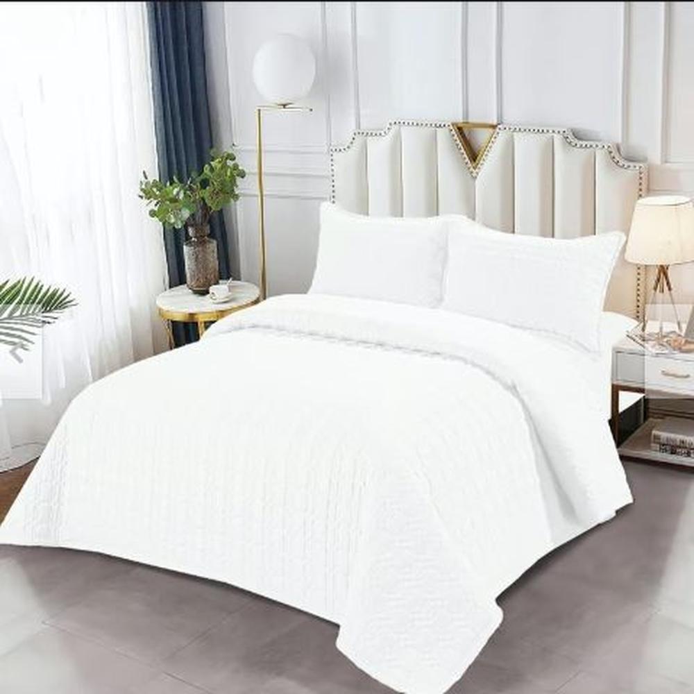 Cubrecama De Verano Blanco Hipoalergénico KING Set De Sábanas