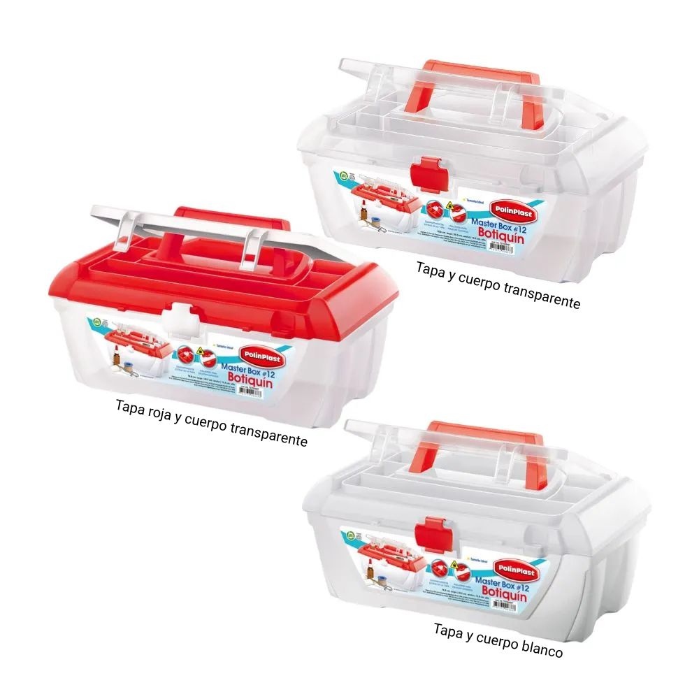 Master Box N° 12 Botiquín Polinplast de Polipropileno – Color Aleatorio