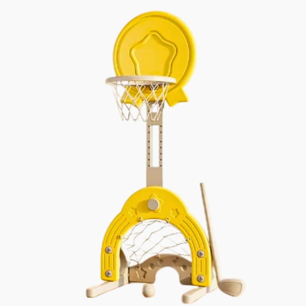 Basketball, Fútbol Y Golf En Uno Tamaño Regulable Amarillo (sin accesorios)