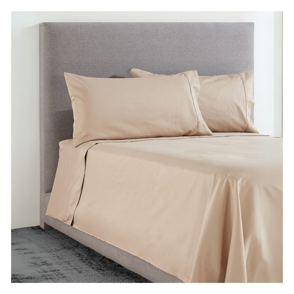 Sábanas queen beige 180 hilos 100 % algodón bramante Lima Tienda