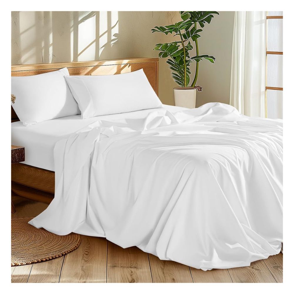 Sábanas king blanco180 hilos 100 % algodón bramante Lima Tienda