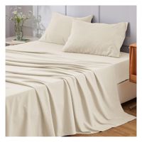 Sábanas 1.5 plazas crema 180 hilos 100 % algodón bramante Lima Tienda