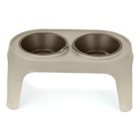 Comedero Alto P/Perros Medianos Taupe Mocca 70135006