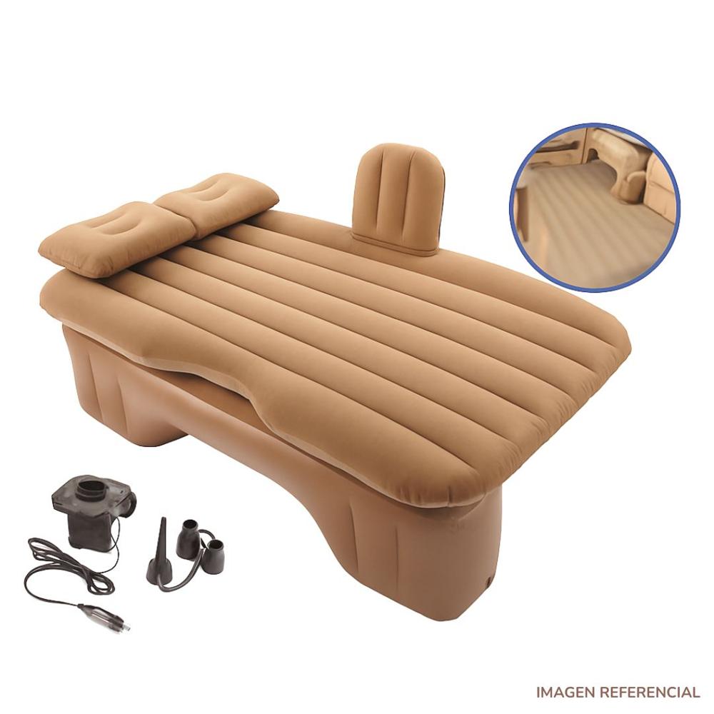Colchón Cama Inflable para Asiento Trasero Automóvil Beige