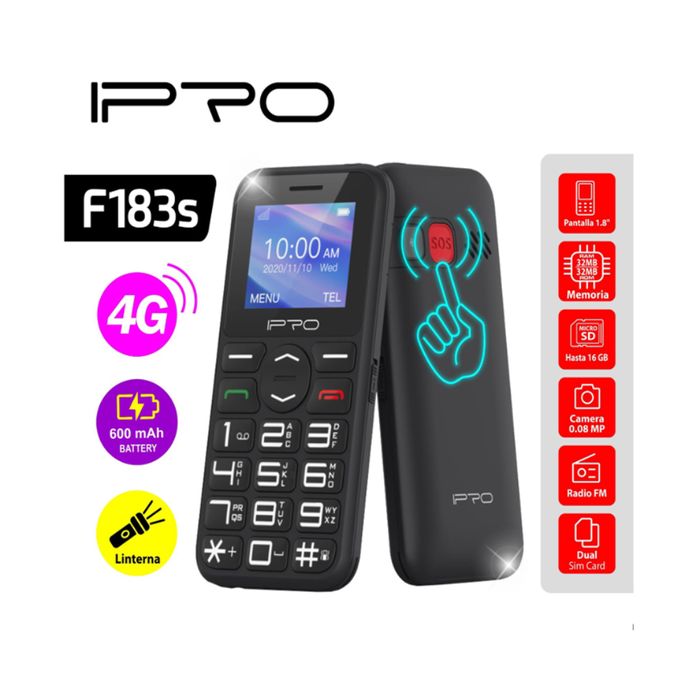 Celular Ipro F183S 4G Beteria 800mAh,Radio FM Inalambrico