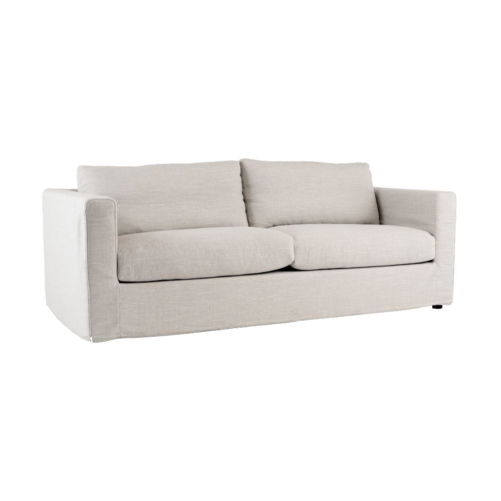 Sofá Miró de Tela Cream 2 cuerpos