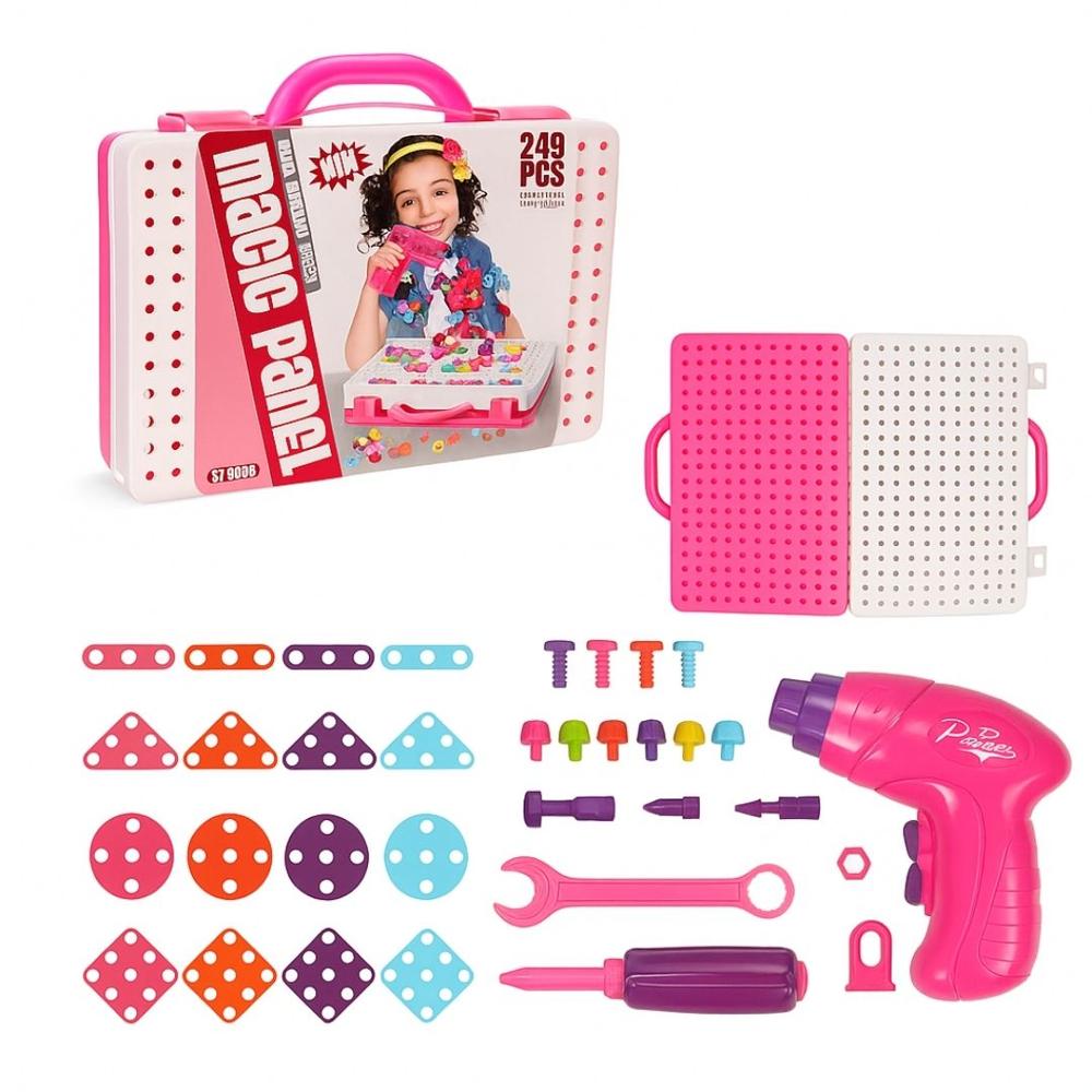 Maletín Mosaico Didáctico con Taladro para Niña