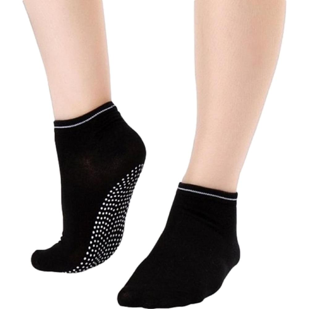 Medias Antideslizantes Deportivas Marinera Danza Yoga Pilates Fitbox - Negro