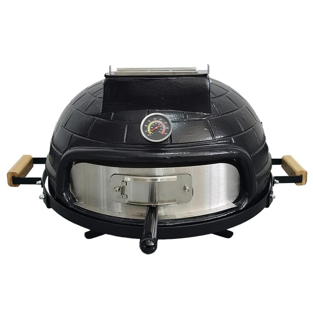 Horno Pizzero de Ceramica A Leña Clasico 21? Brick Negro Mate