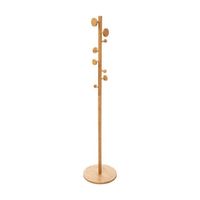 Perchero de Pie Bambú 8 Colgadores Beige 175 cm