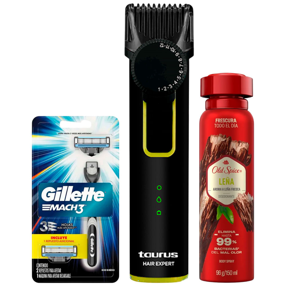 Pack Cortador De Cabello, Desodorante  y Gillete