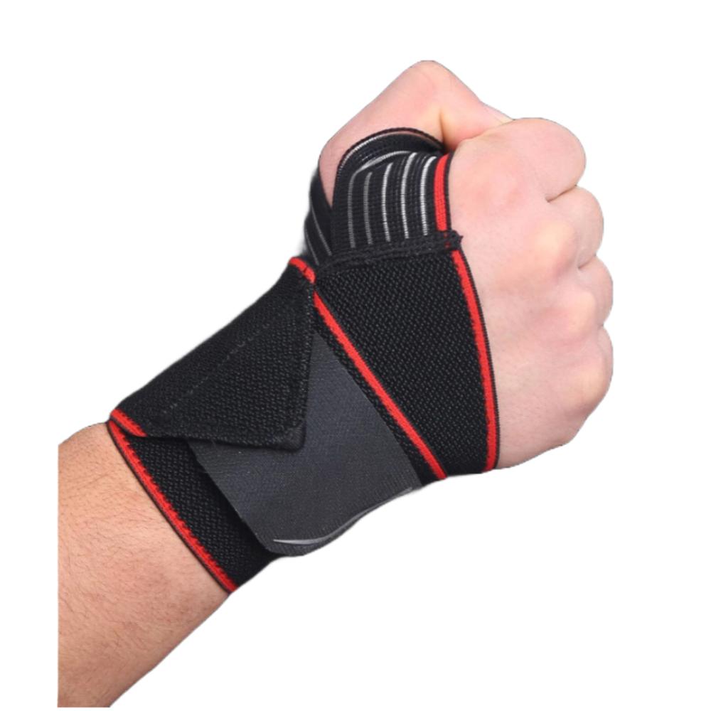 Par de muñequeras Elásticas Deportivas Rojo