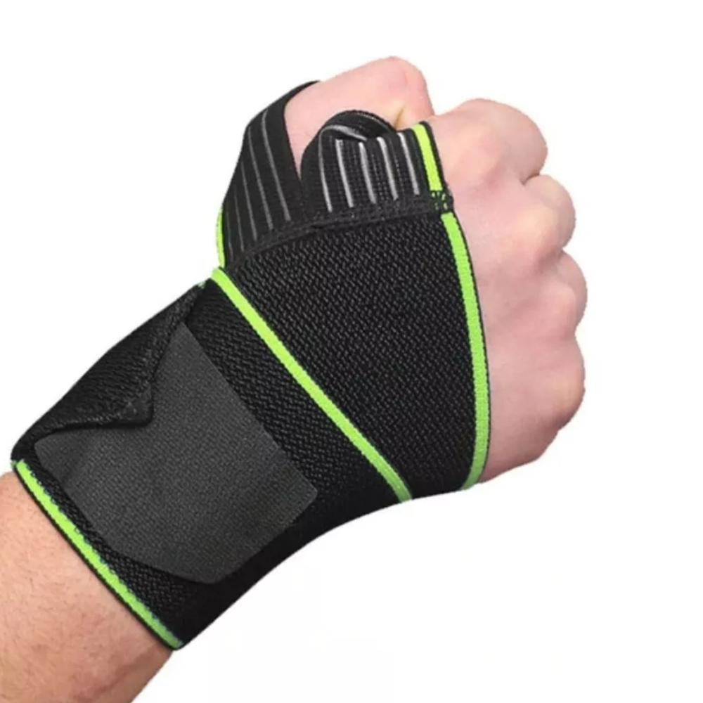 Par de muñequeras Elásticas Deportivas Verde