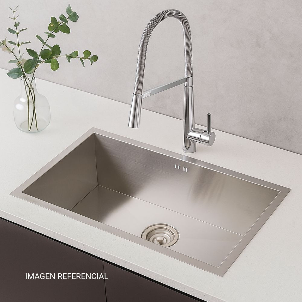 COMBO Lavadero Vesubio 68X43cm Record + Mezcladora de lavadero Monocomando Revel Orange