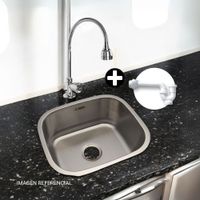 COMBO Lavadero Antartico 47.5x40cm Record + Llave lavadero Mueble Baru con pico flexible Italgrif
