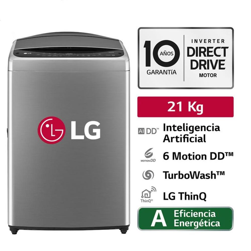 LAVADORA LG - WT21VV6 21KG AI DD CARGA SUPERIOR