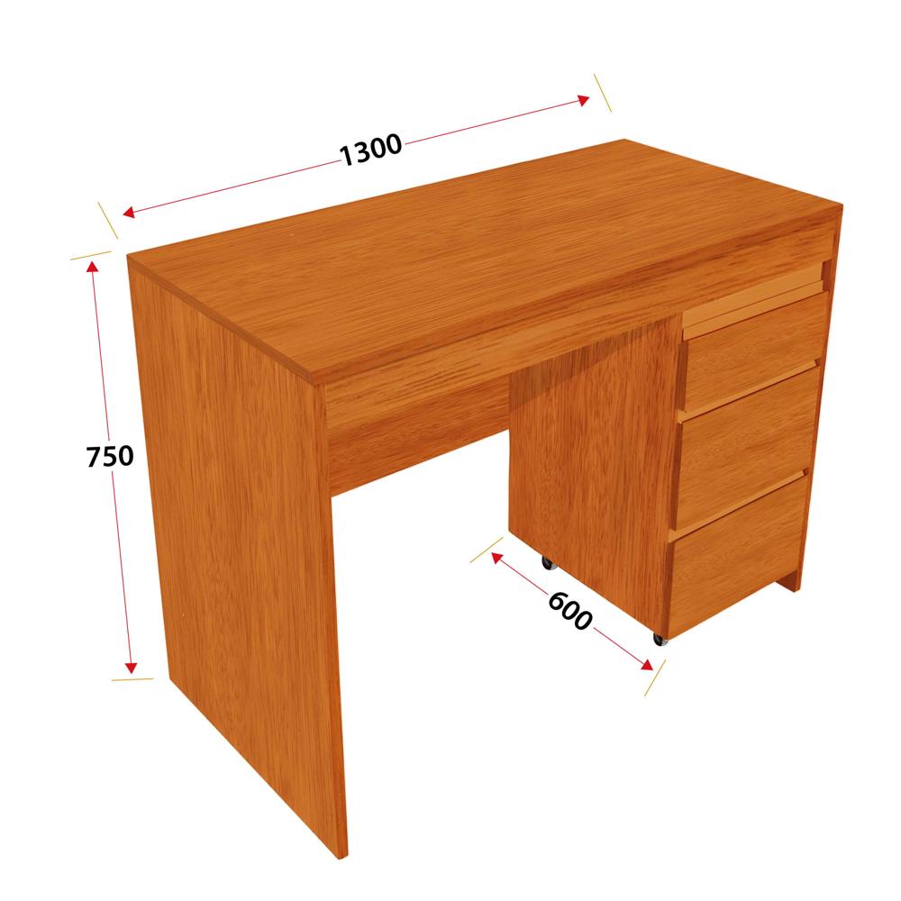 Escritorio de madera tornillo con cajonera