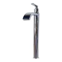 Grifo Caño Ovalin o Bowl Pico Cascada Acero Cromado