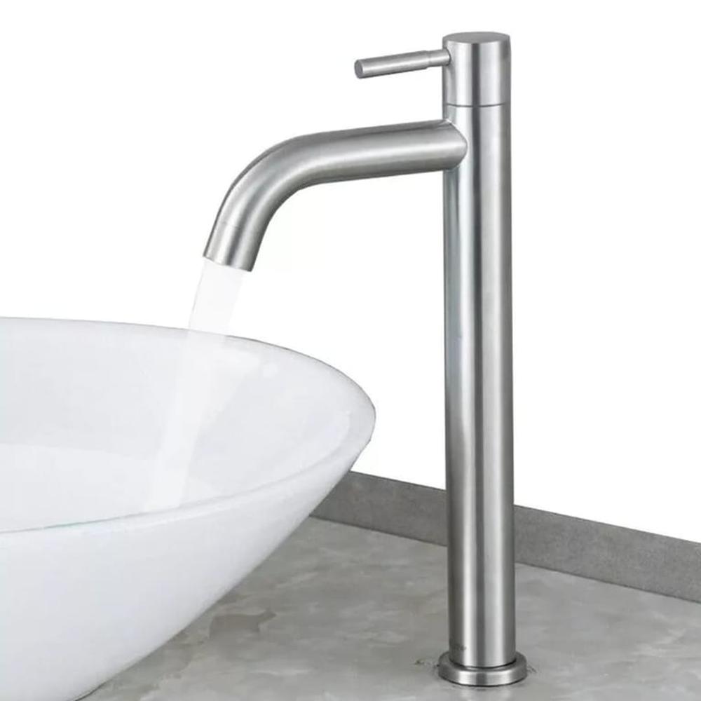 Grifo Caño para Ovalin o bowl  de 30cm de Acero Satinado Mate