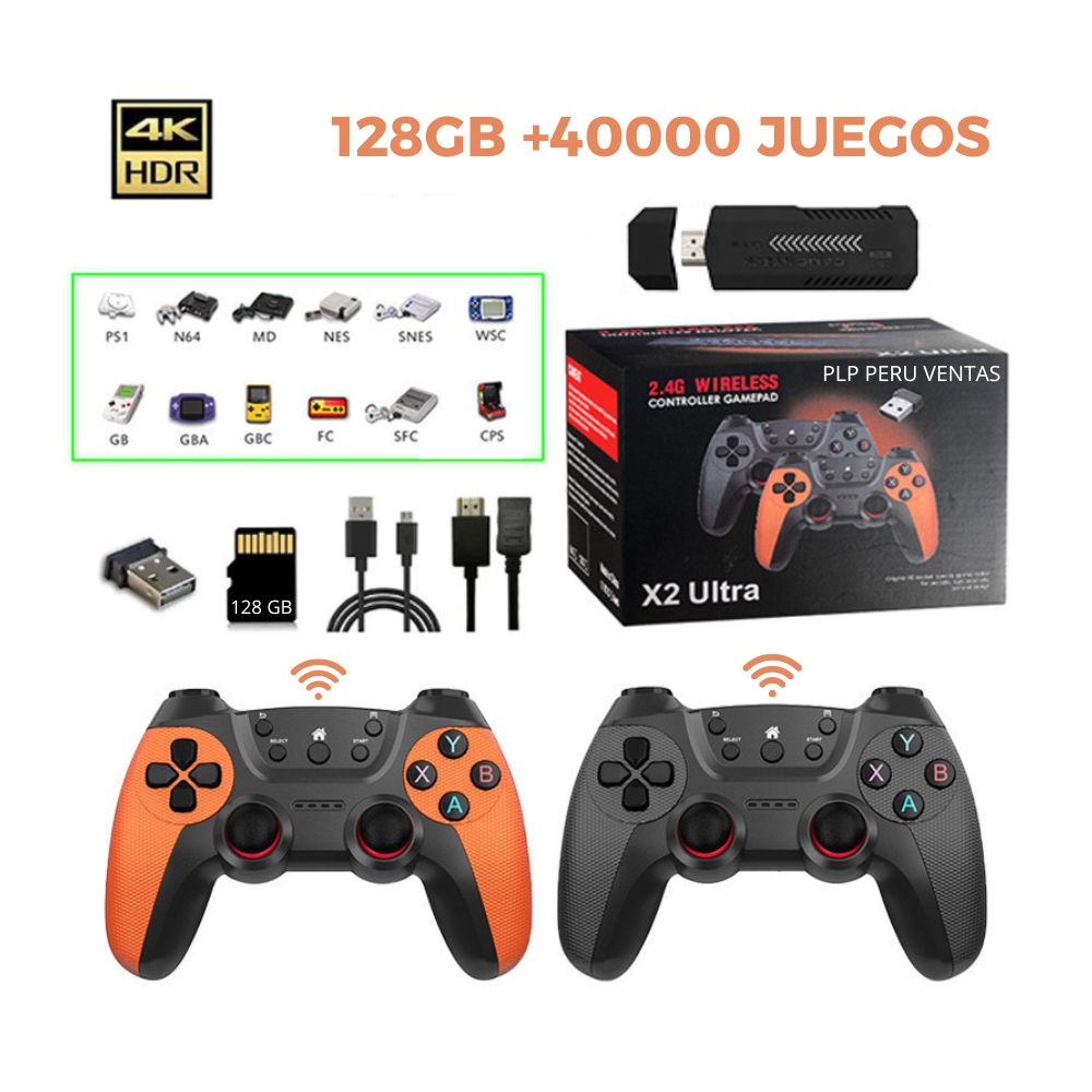 Consola X2 Ultra 128GB 4k Mandos Recargables