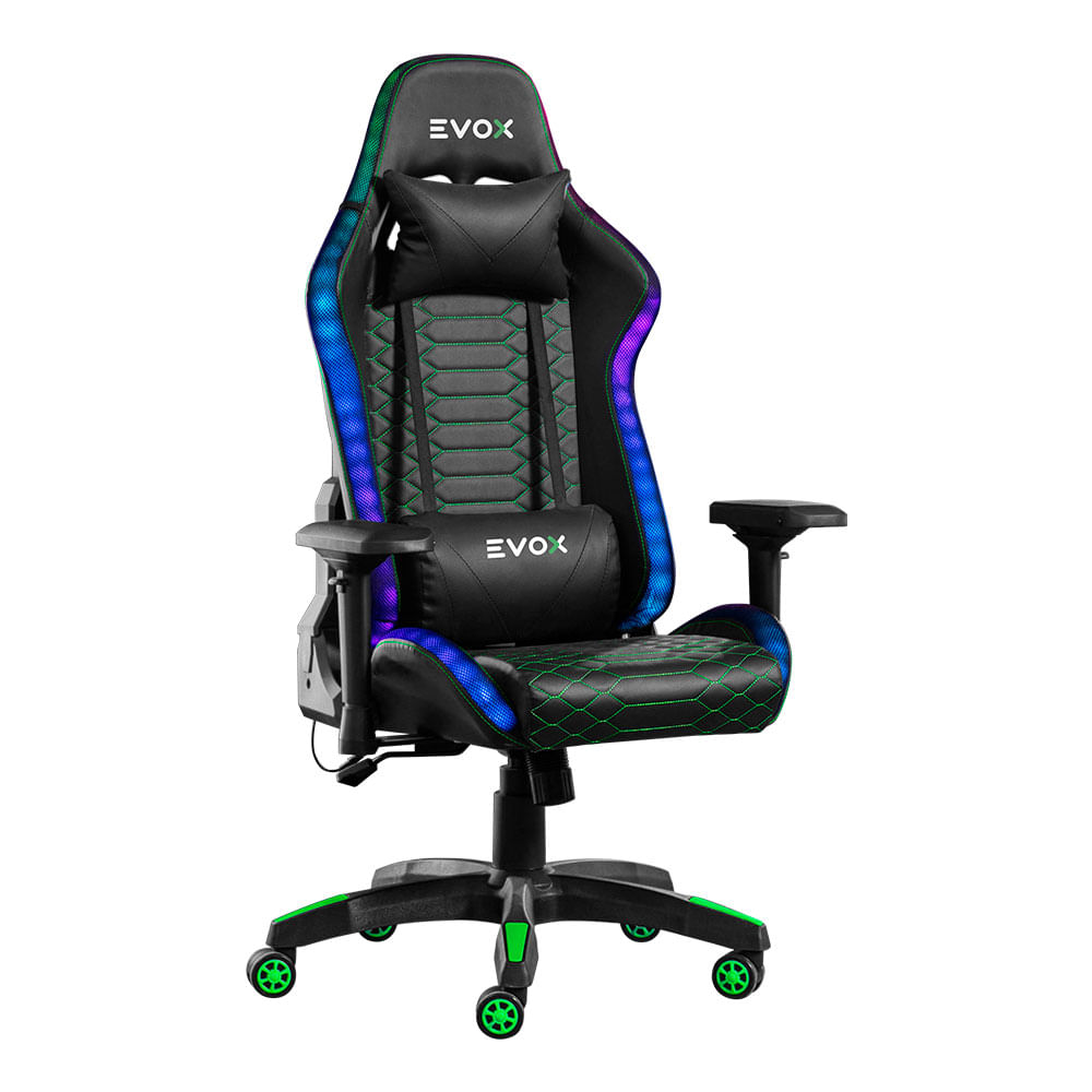 Silla Gamer Ergonómica Evox CT7014-RGB con Soporte Lumbar y Luces RGB