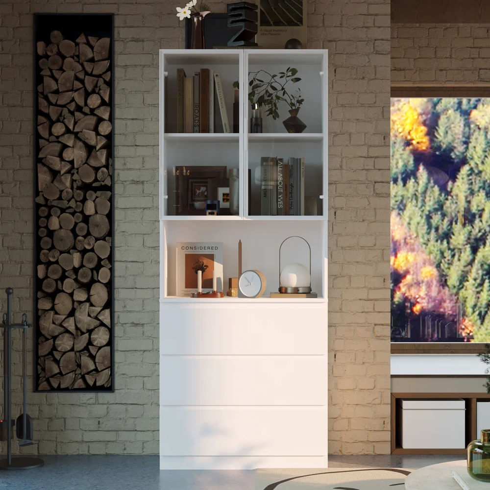 Vitrina Moderna Enoki Blanco R&R MUEBLES