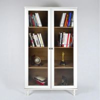 Vitrina Moderna Jinbee Blanco con Marrón R&R MUEBLES