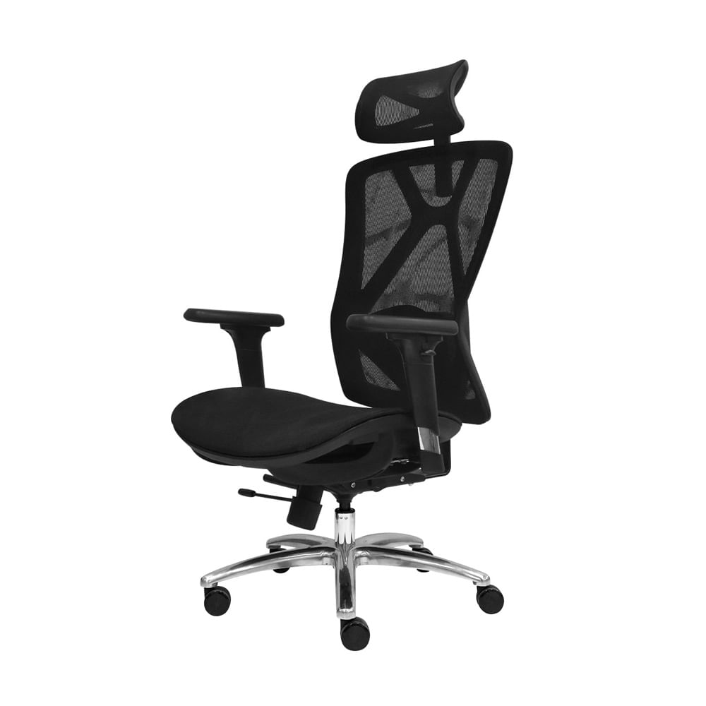 Silla Ergonómica Reclinable Slider Brazo 3D. Levi Plus II Negro Ofideas