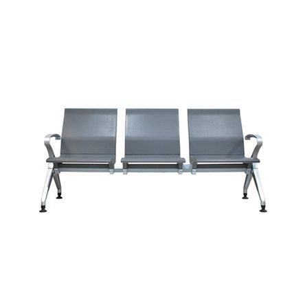 Tándem De Espera - Banqueta Zafiro Pro Pu 3 Puestos Gris Ofideas