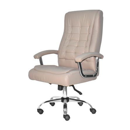 Silla Ergonómica Presidente Shiny Pro Cuero Taupe Ofideas