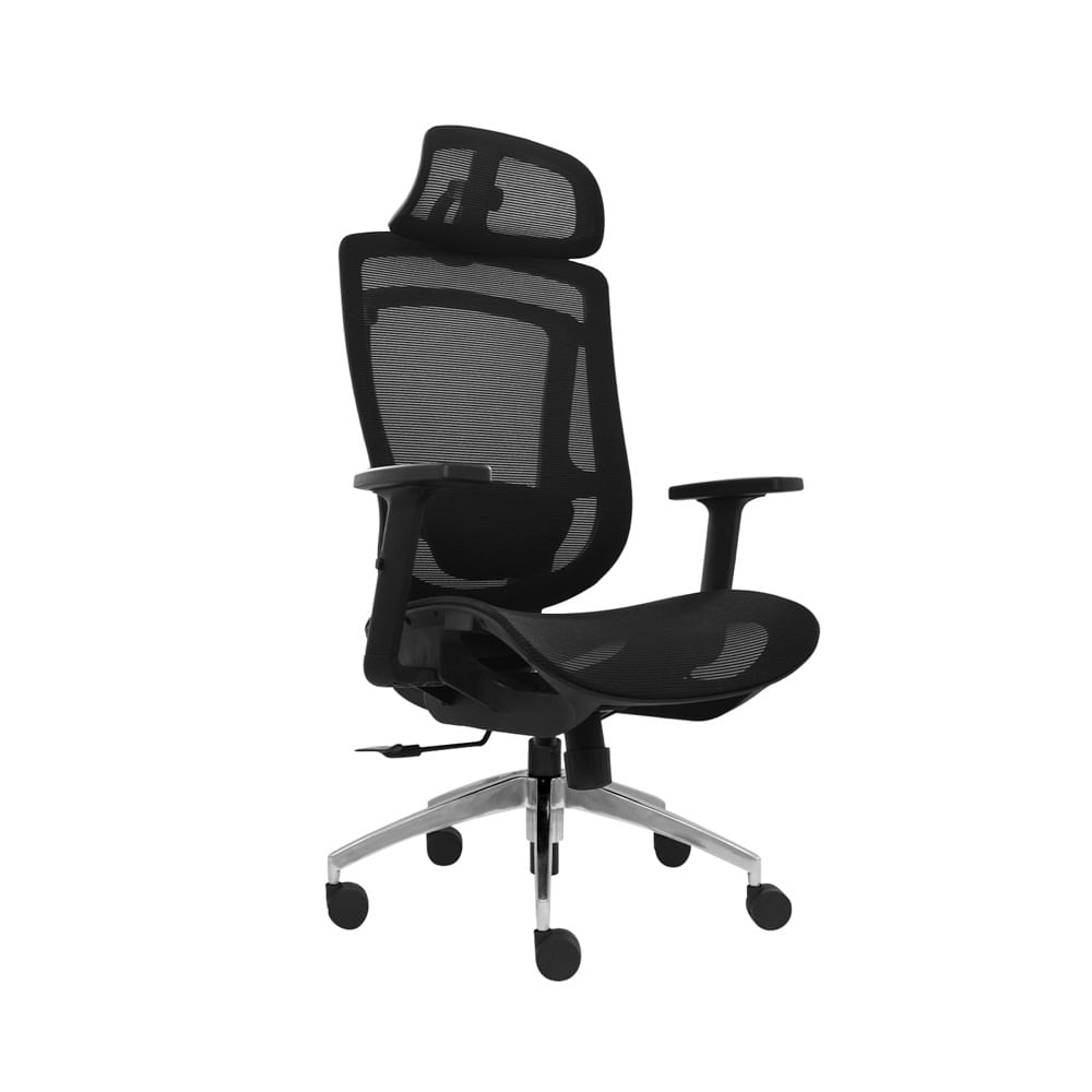 Silla Ergonómica Reclinable Bogi Premium Aluminio Malla Negro Ofideas