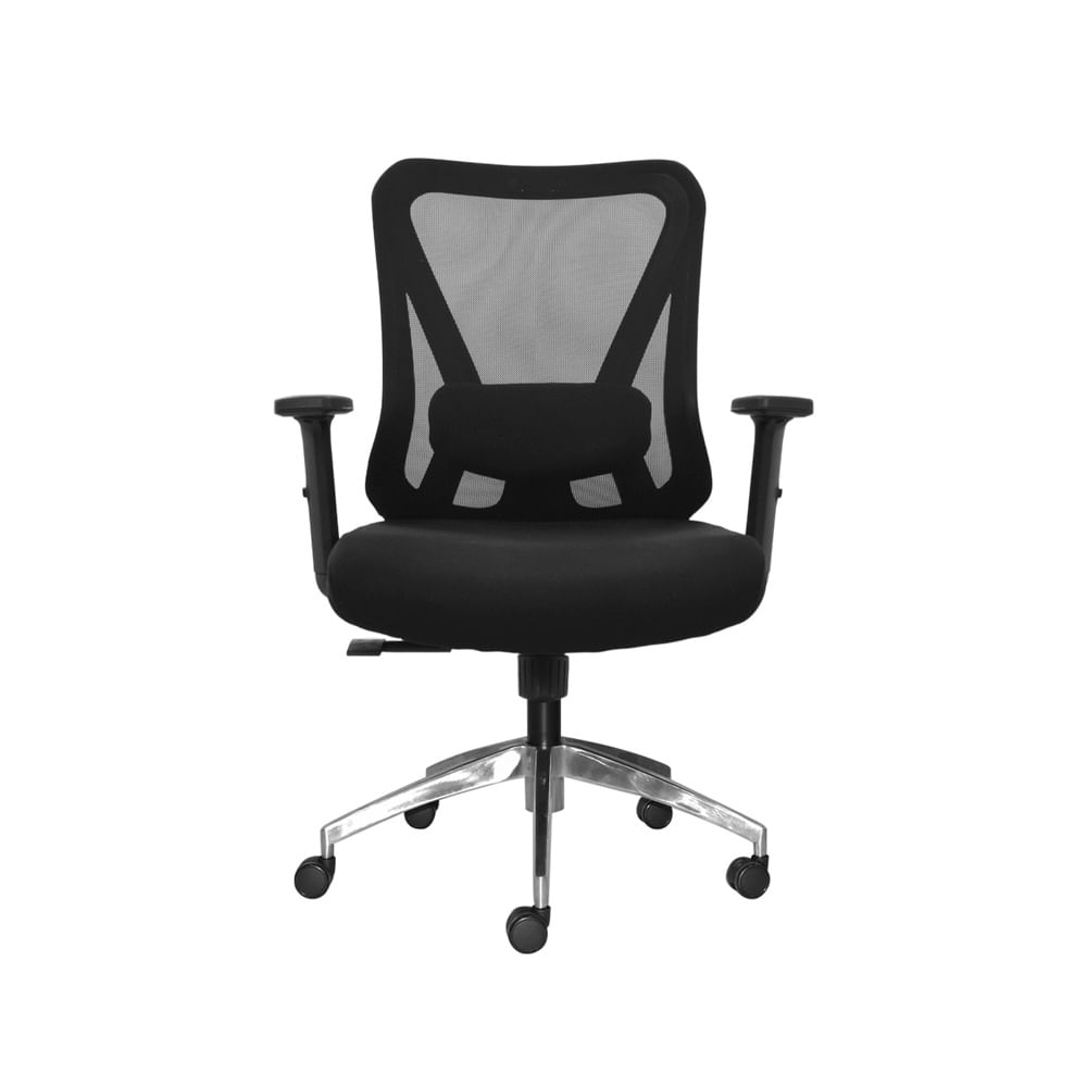 Silla Ergonómica Reclinable Dolphin Negro Gerente Brazo 3D. Aluminio Ofideas