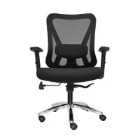 Silla Ergonómica Mecanismo Lap Dolphin Negro Gerente Brazo Regulable Cromado Ofideas