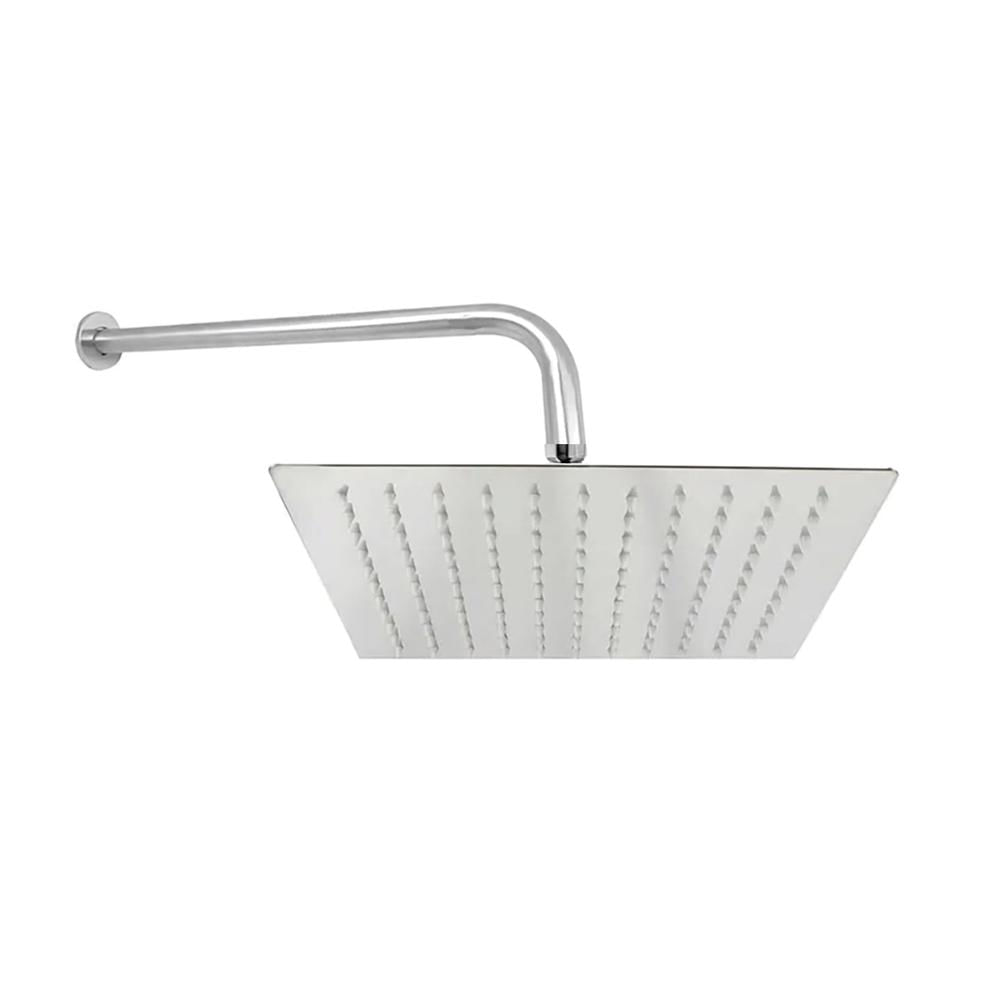 Ducha Española Cuadrada 10""x10"" Cromado Acero Inox C&A