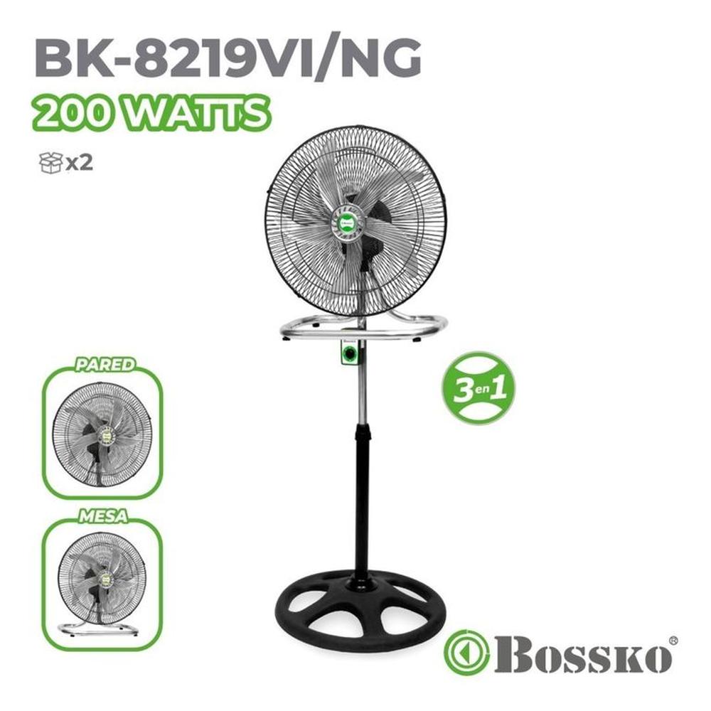 Ventilador Bossko de 5 Aspas 3en1 De 18"" 200W BK-8219VI