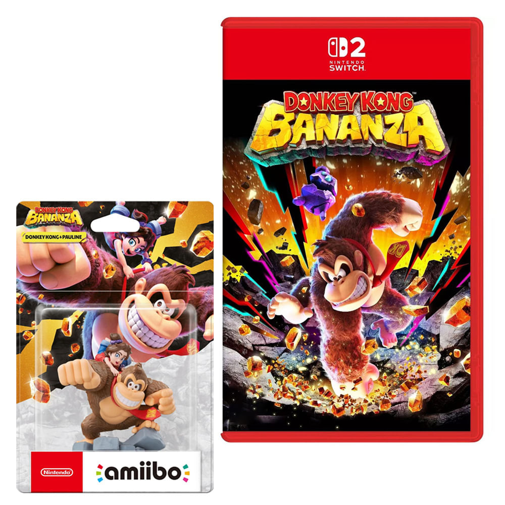 Donkey Kong Bananza + Amiibo Donkey Kong & Paulina Nintendo Switch 2 - PREVENTA