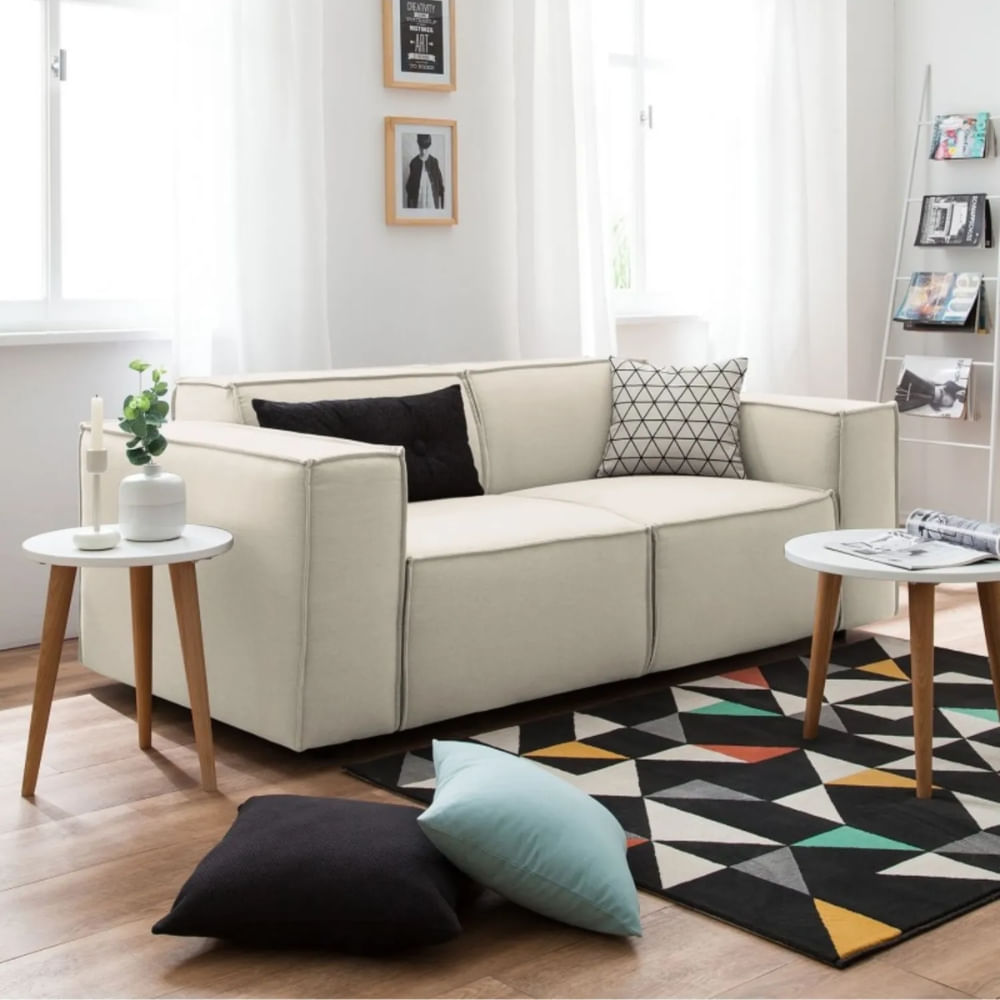 Sofá 2 Cuerpos Vitoriano Blanco