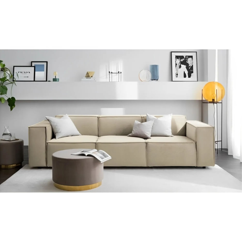 Sofá 3 Cuerpos Vitoriano Beige