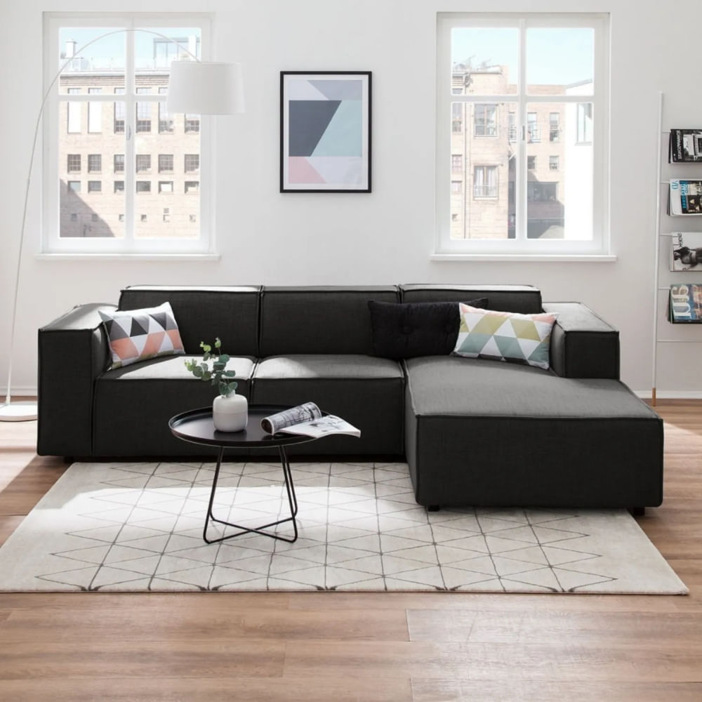 Seccional Derecho Esquinero Vitoriano Gris Oscuro