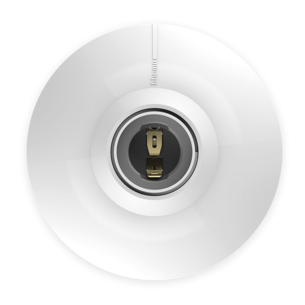 Wall Socket 2 Piezas (Base + Tapa) E27 Plano Marfil Blanco Bticino