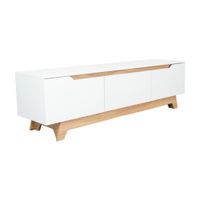 Mesa para TV 80"" Woodall 2 Puertas Blanco Fresno