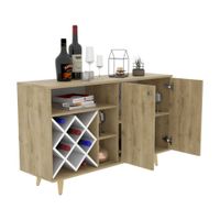 Mueble Bar Bajo Vihti 2 Puertas Macadamia Blanco