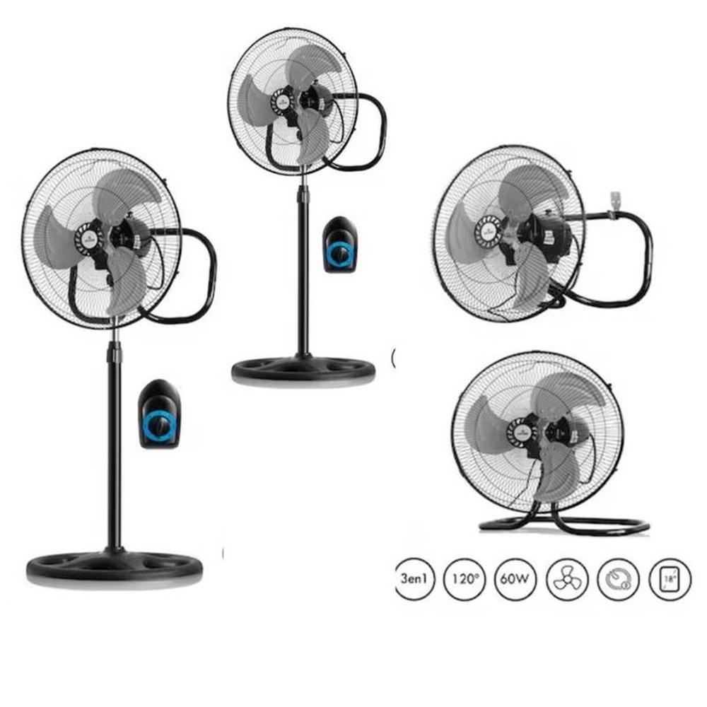 Combo 2 Ventilador ICE COOL AB 1833 18 pulgadas 3en1 60w