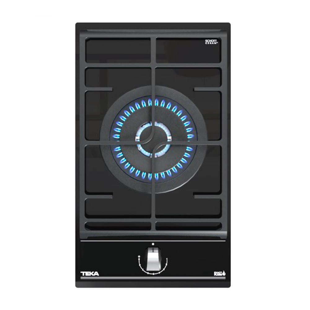 Cocina Encimera Cristal a Gas Teka Gzc 31330 Exact Flame con Bisel Frontal Negro