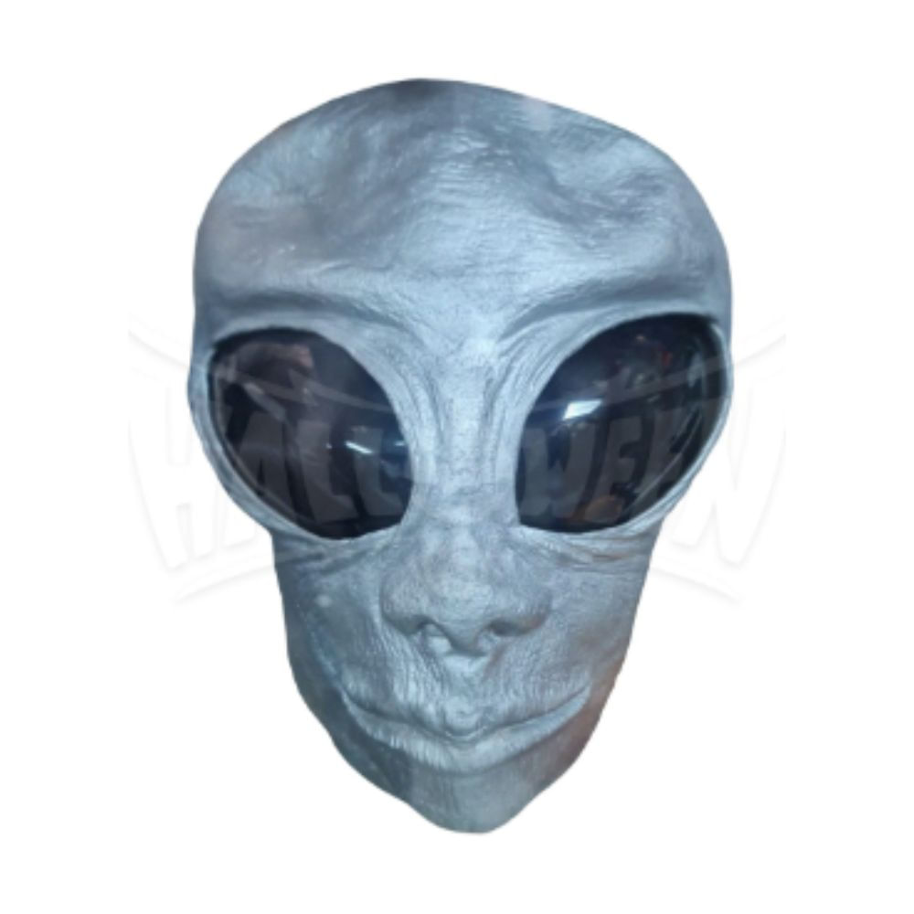Mascara de Latex Alien Gris Marciano Area 51 Halloween Fest