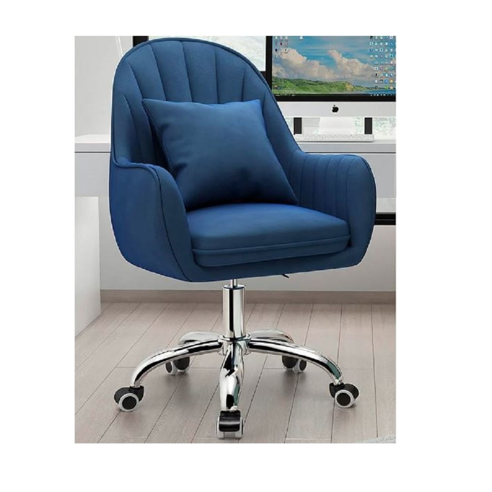 SILLA GIRATORIA DMUEBLES QUIRA DE ESCRITORIO AZUL