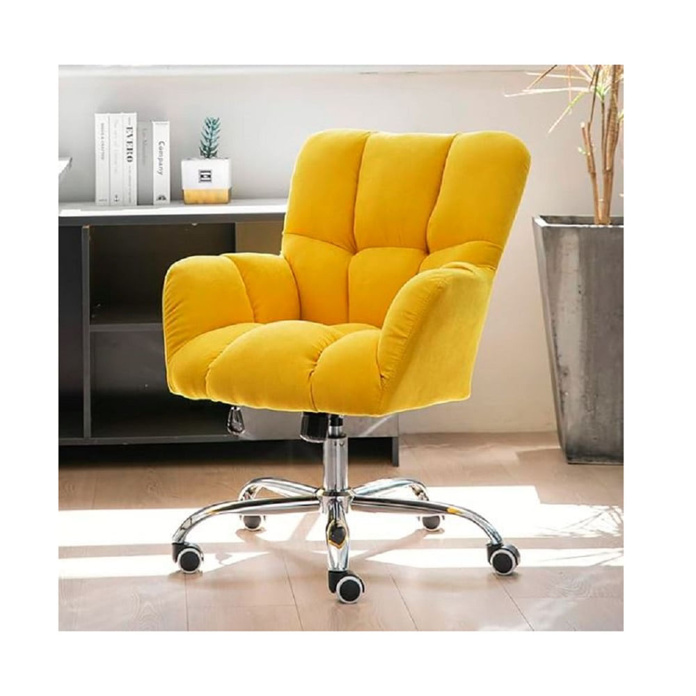 SILLA GIRATORIA DMUEBLES QATAR DE ESCRITORIO AMARILLO
