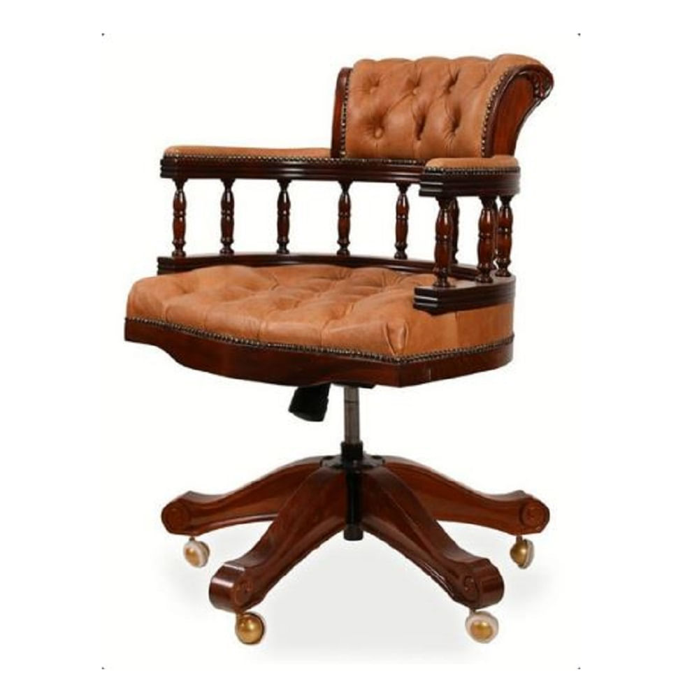 SILLA GIRATORIA DMUEBLES QUINTERO DE ESCRITORIO MARRON CLARO