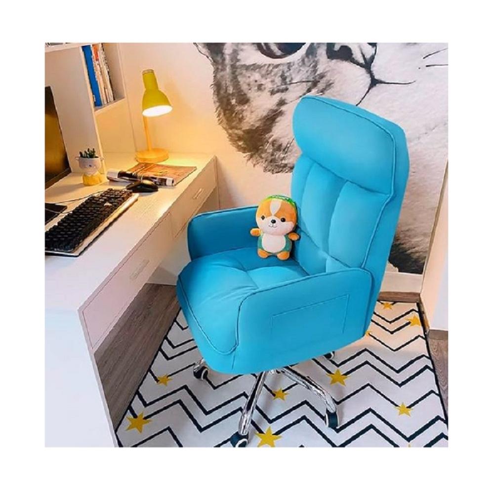 SILLA GIRATORIA DMUEBLES QARAZ DE ESCRITORIO AZUL