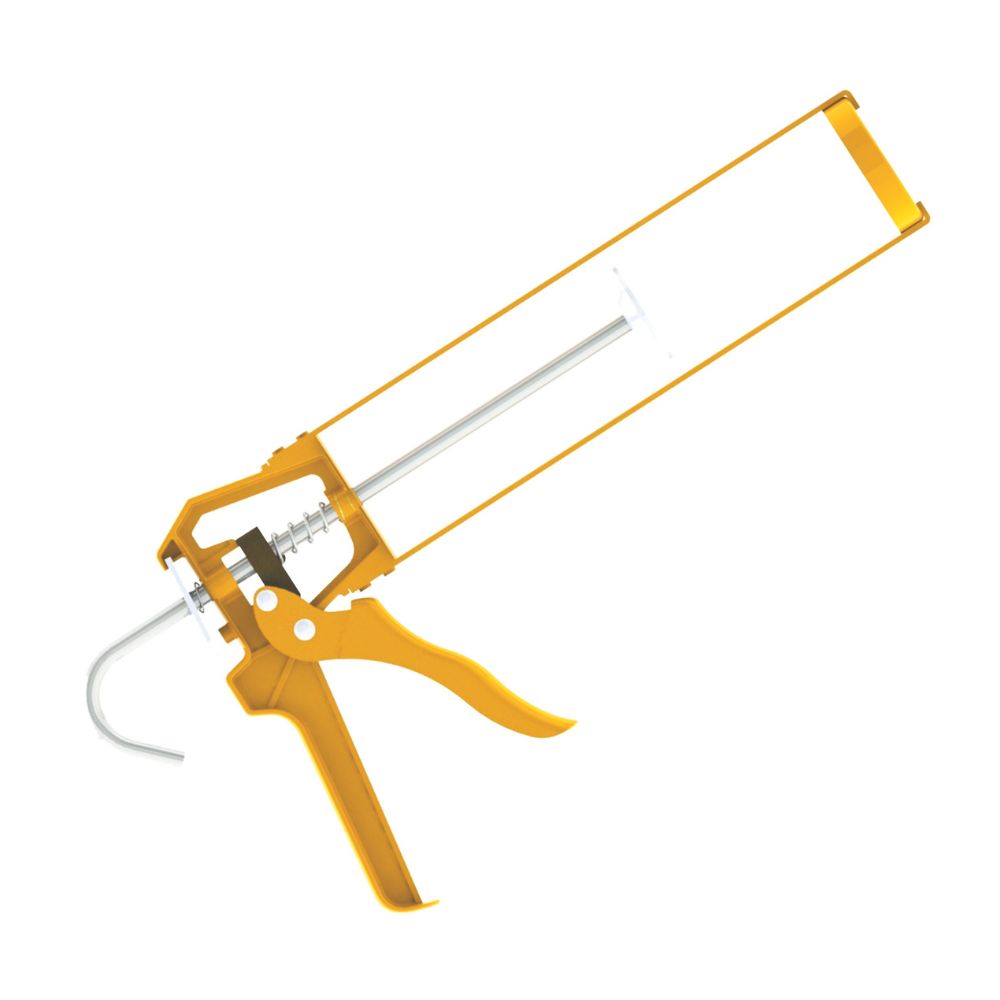 Pistola Aplicadora de Silicona Sika Amarilla de Metal